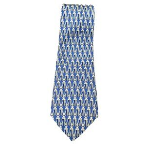 Bentley Cravats Silk Tie Necktie Blue Abstract Hand Made in USA